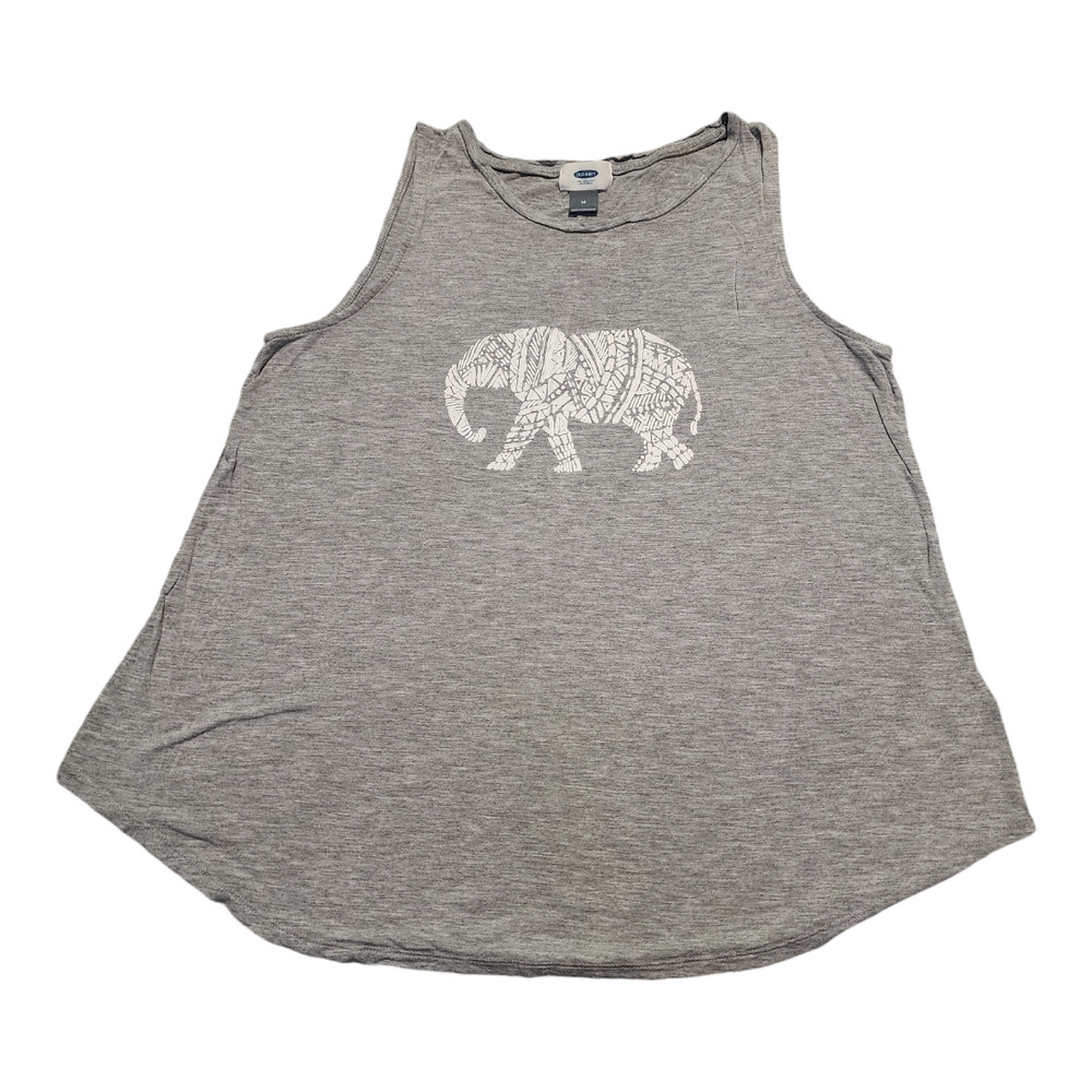 EUC Women's Old Navy Elephant Print  Swing Tank M